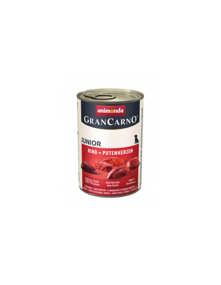 Gran Carno Original Junior Beef-Turkey Hearts консервирана храна за подрастващи кучета с говеждо и пуешки сърца