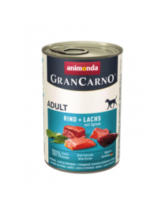 Gran Carno Original Adult Beef, Salmon and Spinach - консервирана храна за израстнали кучета със сьомга и спанак