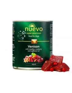 Nuevo Super Premium Venison with Pasta, Cranberry and Safflower Oil Храна за кучета с еленско, паста, червена боровинка и шаф