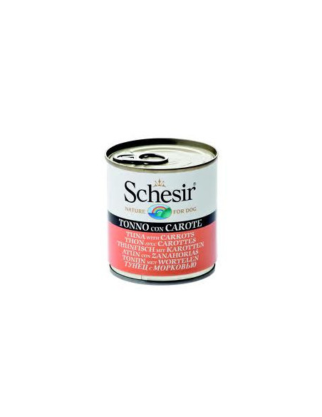 Agras Schesir Nature Tuna with Carrots Храна за кучета с риба тон и моркови 285 гр