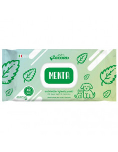 Мокри кърпи за кучета и котки RECORD WET WIPES Mint с аромат на мента