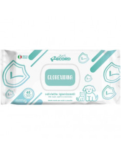 Мокри кърпи за кучета и котки RECORD WET WIPES Chlorhexidine с хлорхексидин