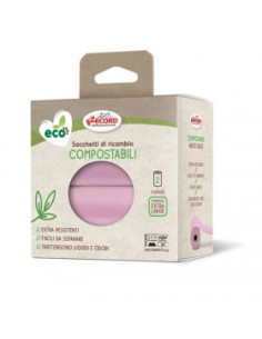 Коплект от 2 броя биоразградими хигиенни пликчета Record Compostable waste bags зелен цвят