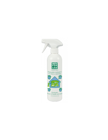 Ензимен спрей MEN FOR SAN Enzymatic Urine and Stain Remover - незабавно елиминира всякаква останала миризма и петна, идващи о