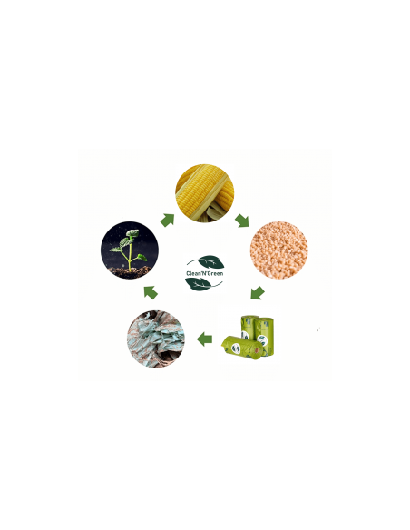 CleanNgreen Сертифицирани 100- Биоразградими / Компостируеми ароматизирани торбички кутия с 4 ролки