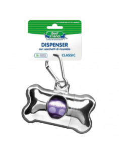 Метален диспенсър за пликчета Record + 1 ролка пликчета