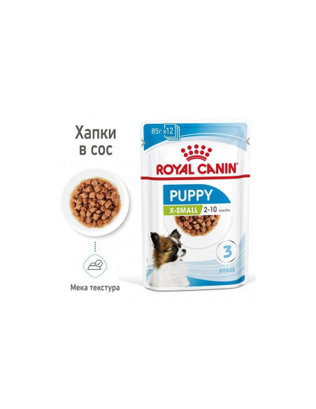 Пауч за растящи кученца от мини породи Royal Canin XS puppy