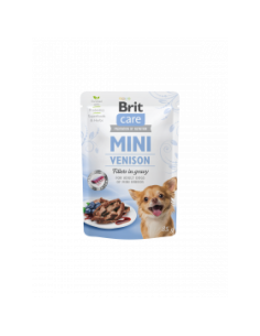 Brit Care Mini Venison fillets in gravy - пауч за кучета от малките породи с еленско месо 85gr