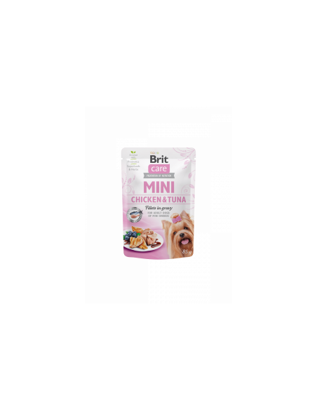 Brit Care Mini Chicken - Tuna fillets in gravy - пауч за кучета от малките породи с пилешко и риба тон