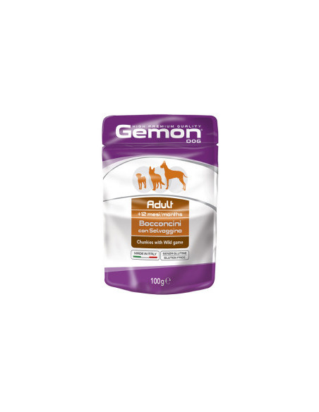 Monge Gemon Adult Chunkies with Wild Game хапки с дивеч за пораснали кучета 100гр.