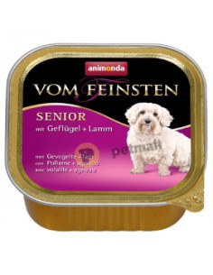 Деликатесен за възрастни кучета VON FEINSTE SENIOR 150гр. с птиче и агнешко месо, за кучета от 7 години