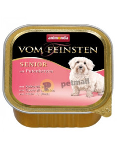 Деликатесен пастет за възрастни кучета VON FEINSTE SENIOR 150гр. пуешки сърчица, за кучета от 7 години