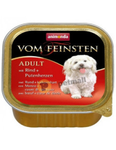 Animonda Vom Feinsten Classic Beef Turkey Hearts - 150 гр. кучешки пастет с телешко и пуешки сърца, за пораснали кучета, над 