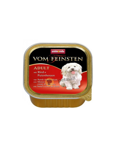 Animonda Vom Feinsten Classic Beef Turkey Hearts - 150 гр. кучешки пастет с телешко и пуешки сърца, за пораснали кучета, над 