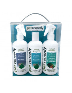 Pet Remedy Grooming Kit - комплект успокояващ спрей за преди къпане, шампоан и балсам