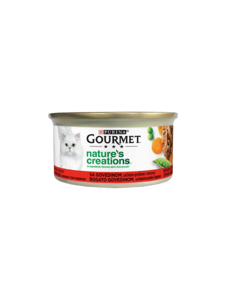 Gourmet Naturals - Говеждо, грах, моркови 85гр