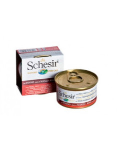 Agras Schesir with Tuna, Beef Fillets and Rice Natural Style Храна за пораснали котки с риба тон, говеждо и ориз в собствен с