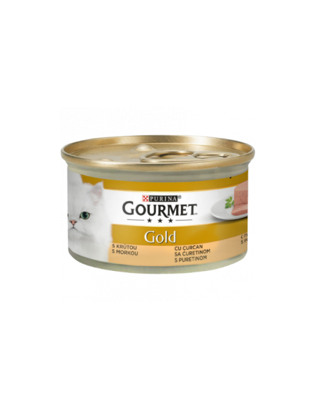 Мокра храна в консерва за котки PURINA GOURMET Gold Пастет с Пуйка 85гр.
