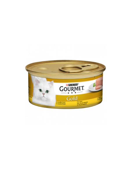 Мокра храна в консерва за котки PURINA GOURMET Gold Пастет с Пиле 85гр.