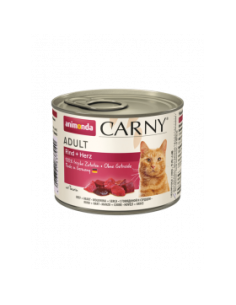 Храна за котка в консерва CARNY ADULT 200гр. телешко и сърца