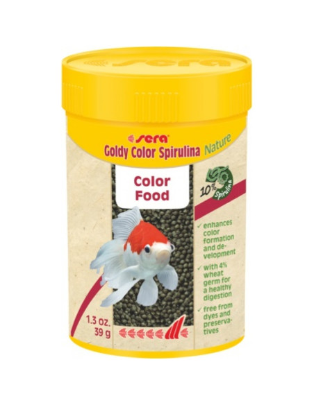 sera Goldy Color Spirulina Nature 1000 мл - храна за златни рибки, оцветяваща
