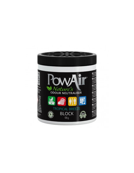 Неутрализатор на неприятни миризми PowAir Block Tropical breeze, с натурални масла, безвреден за деца и домашни любимци