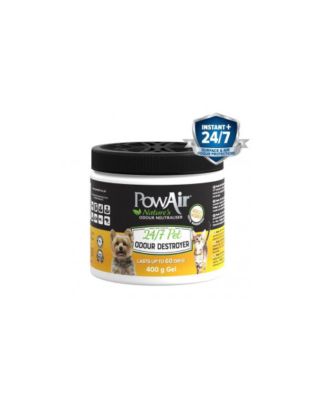 Гел против неприятни миризми PowAir Instant Odour Destroyer Gel с натурални масла, безвреден за деца и домашни любимци
