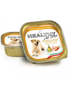 Пастет за кучета HEALTHY MEAT All days Chicken and Carrots с прясно пилешо месо, говеждо, моркови