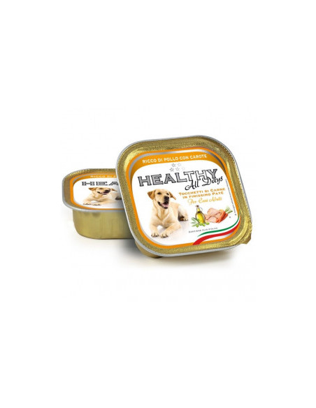Пастет за кучета HEALTHY MEAT All days Chicken and Carrots с прясно пилешо месо, говеждо, моркови
