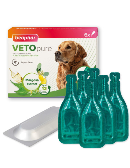 Beaphar Veto Bio Spot On противопаразитни пипети за средни и големи породи кучета, 6 бр