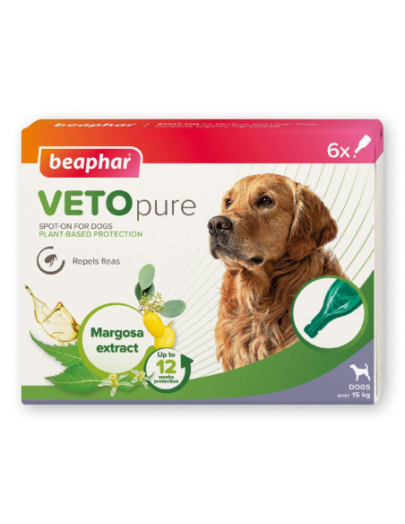 Beaphar Veto Bio Spot On противопаразитни пипети за средни и големи породи кучета, 6 бр
