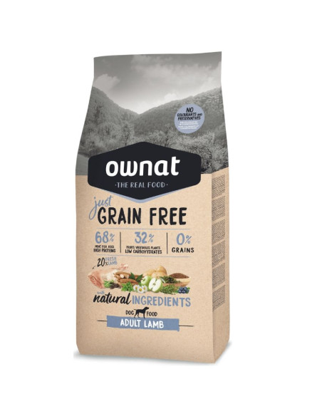 Натурална суха храна Ownat Adult Grain Free Lamb 3кг.
