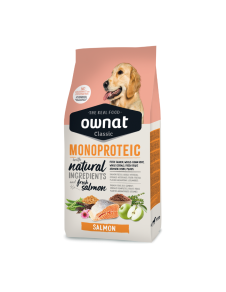 Натурална суха храна Ownat Classic Monoprotein SALMON 12кг.