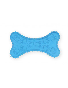 Дентална, гумена играчка за кучета PET NOVA кокал с аромат на телешко 10.5 см. син 2