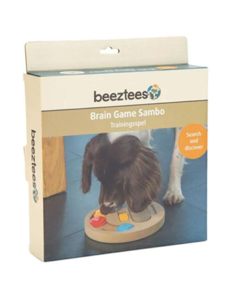 Дървена интерактивна играчка Beeztees Sambo за кучета натурален