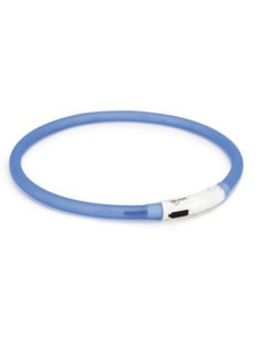 Светещ нашийник за куче Beeztees Silicone safety collar Dogini с USB – Син 70 см x 10 мм син
