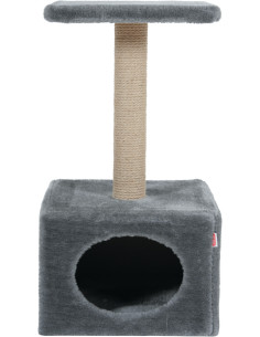 Драскалка Zolux SOLO CAT TREE – с къщичка и една площадка, 31см х 31см х 56см Сив