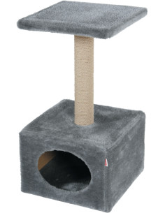 Драскалка Zolux SOLO CAT TREE – с къщичка и една площадка, 31см х 31см х 56см Сив 2