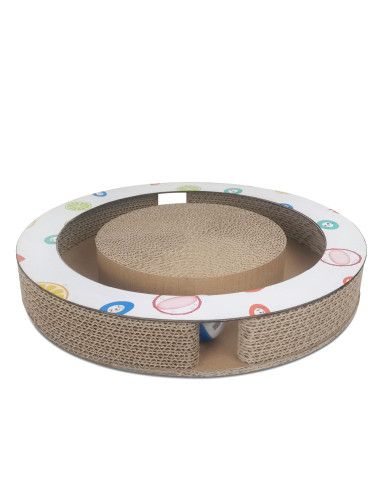 anipro Драскалка за котки, малък кръг бяла, 33х33х4.5 см