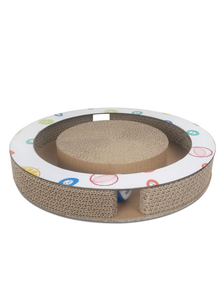 anipro Драскалка за котки, малък кръг бяла, 33х33х4.5 см