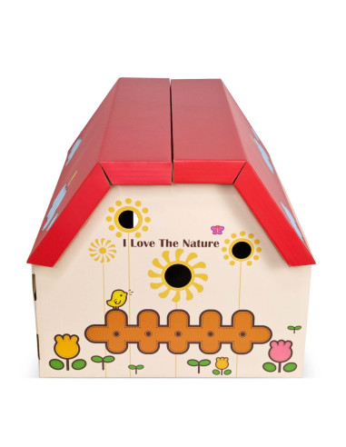 anipro Драскалка за котки, червена къща, 44х22.5х34 см