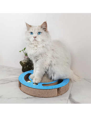 anipro Драскалка за котки, малък кръг син, 33х33х4.5 см