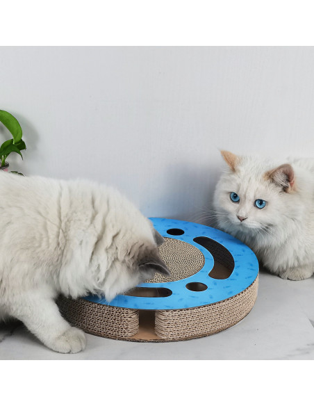 anipro Драскалка за котки, малък кръг син, 33х33х4.5 см