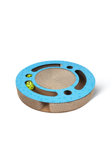 anipro Драскалка за котки, малък кръг син, 33х33х4.5 см