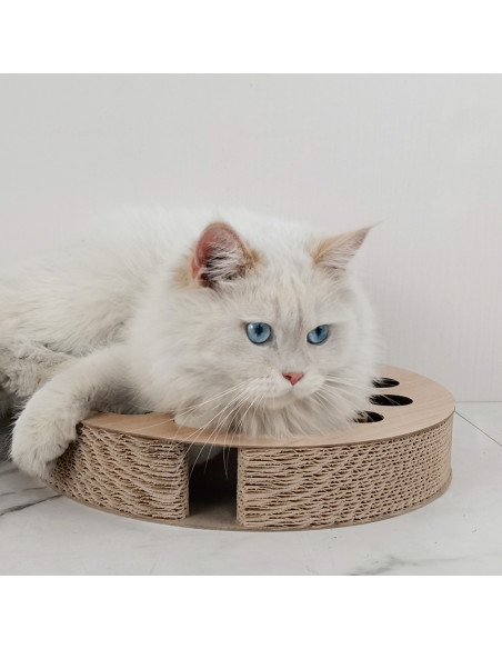 anipro Драскалка малък кръг дървен, 33х33х4.5 см