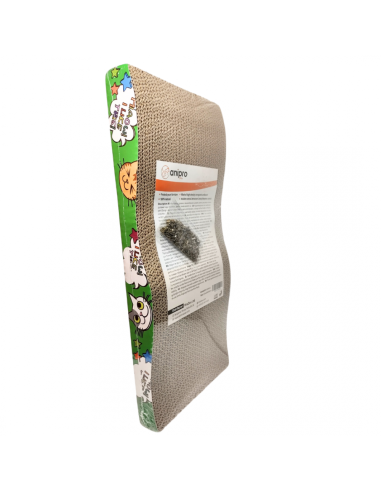 anipro Драскалка за котки, зелена вълна, 43х20х4 см