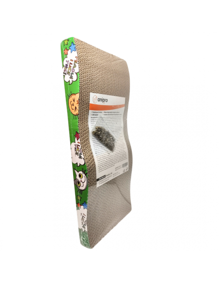 anipro Драскалка за котки, зелена вълна, 43х20х4 см