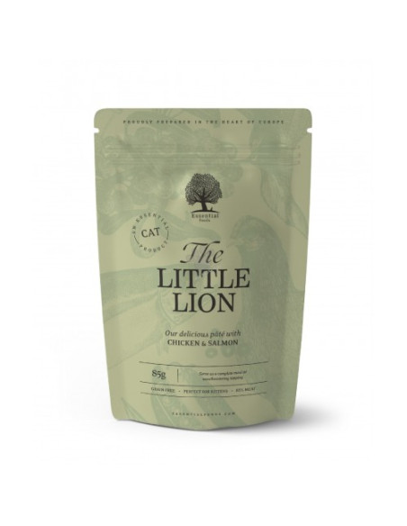 Essential The Little Lion - пауч за подрастващи котенца с пилешки филенца и сьомга 85 гр.