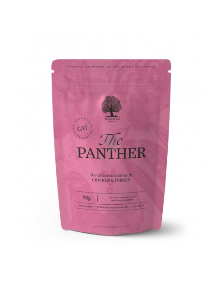 Essential The Panther - пауч за кастрирани котки с пилешки филенца и пуешко 85 гр.