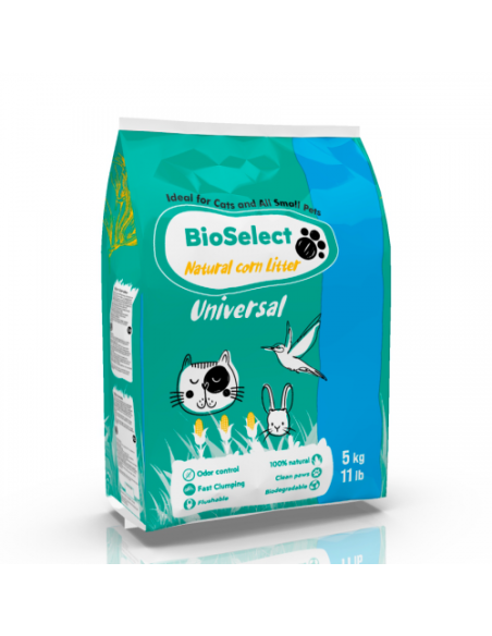 BioSelect Universal - царевична котешка постелка на гранули 1бр./5кг.